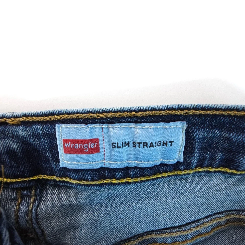 Wrangler Slim Straight Jeans Mens 32x30‎ Blue Streetwear Skate Denim Pants